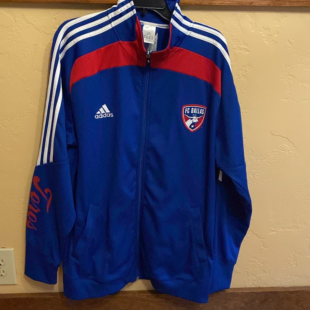 Adidas Dallas FC MLS track warmup jacket. Size Men’s XL excellent!!!